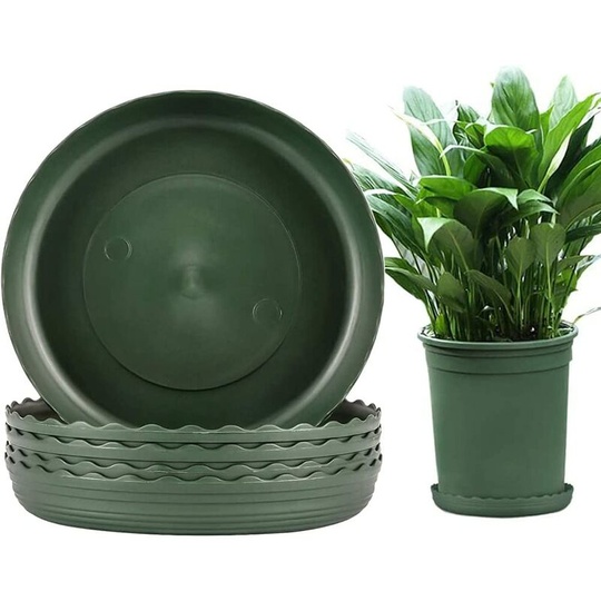 Heguyey - 10 Pcs Plant Saucer Plastic Flower Tray Garden Pot Tray Plant Saucer Tray Sturdy and Durable Drip Trays for Water Flower Planters 13xm