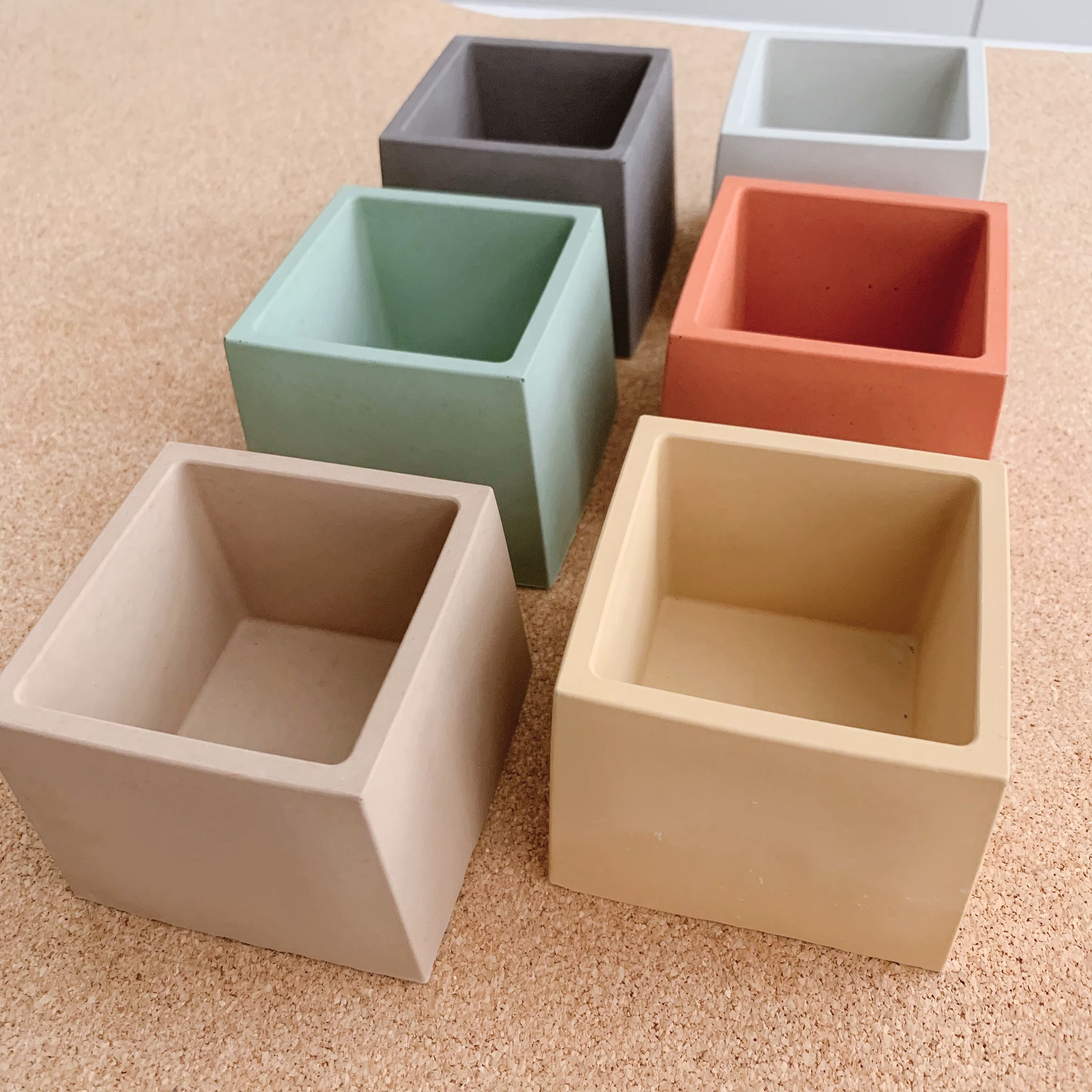 Quality Square Concrete Planter, Almost No Bubbles, Succulent Housewarming Gift, Decor, Cactus Minimalist Handmade Gifts