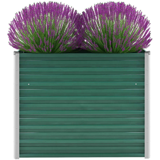 Topdeal - Garden Planter Galvanised Steel 100x40x77 cm Green VDTD29033