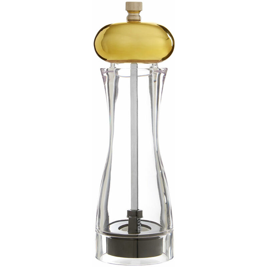 Salt/Pepper Small Clear Gold Finish Small Mill - Premier Housewares