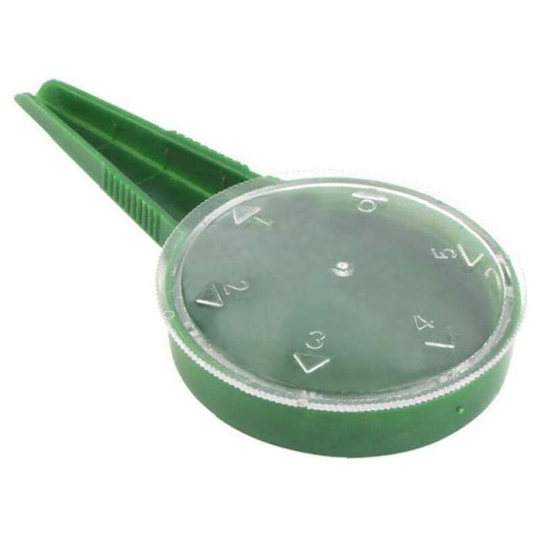 2 pcs Garden Plant Dispenser Sower Planter Seed Dial Adjustable Size Disseminator Sower Starter Seeder Gardening Tools(light green)