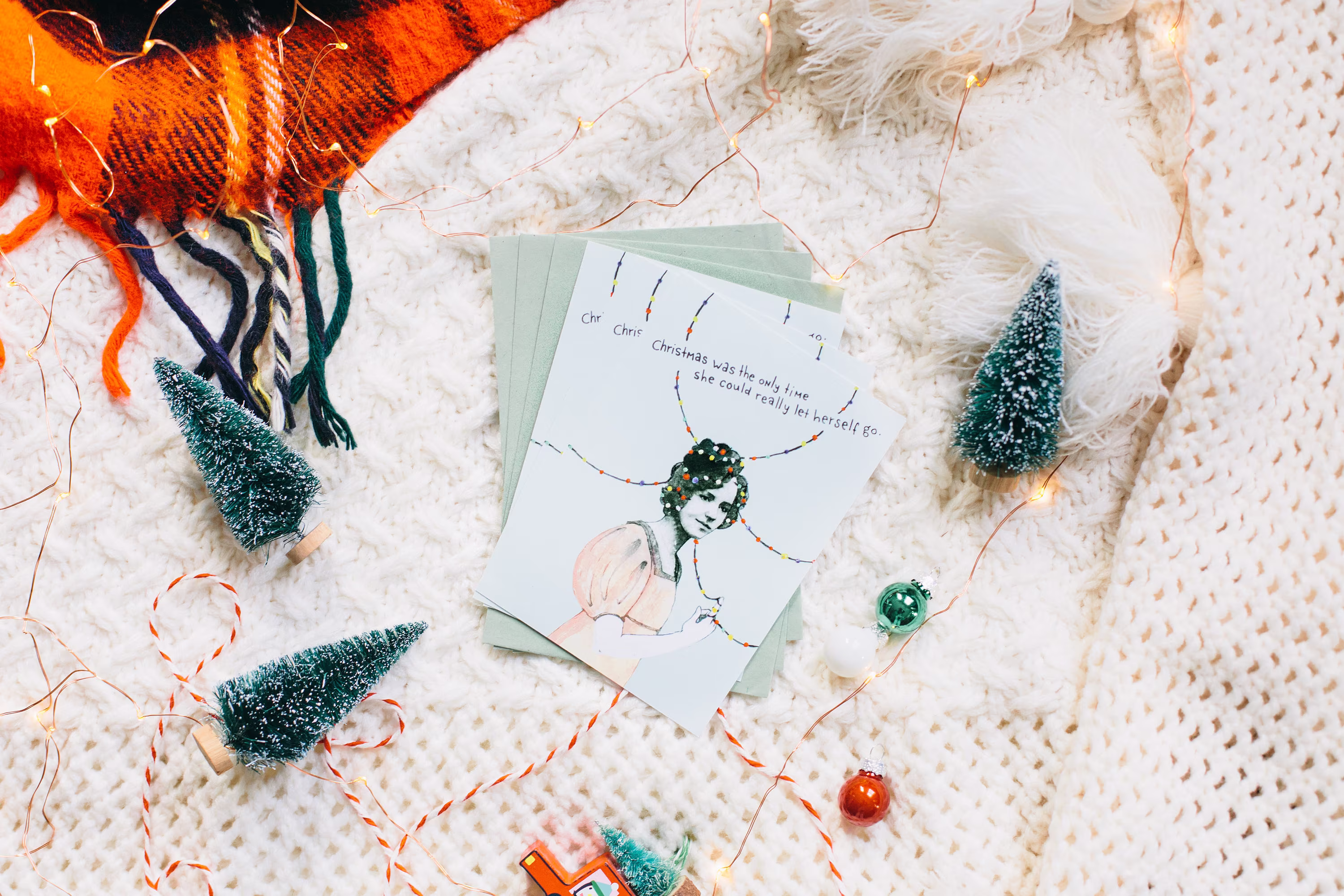 Funny Christmas Card, Vintage Illustration, Hygge, Christmas Decoration, Seasons Greetings, Best Selling Item Handmade