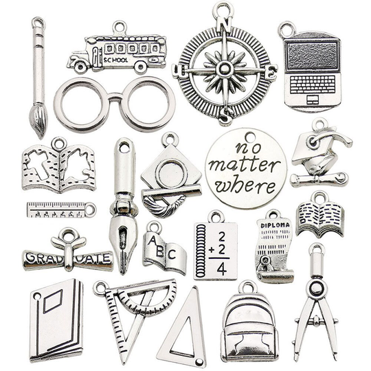 10Pcs Graduation Charm Season Charms Collection Cheerleading Gifts, Cheer, Dance, Gift, Basketball, Graduate