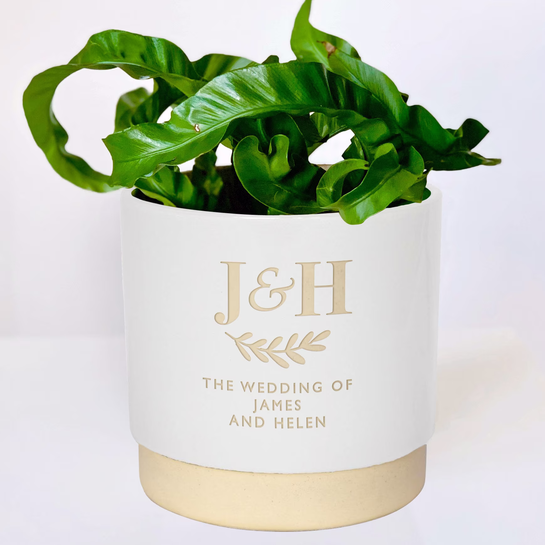 Personalised Engraved Plant Pot For A Couple, To Order That Special Couple, Perfect Bespoke Unique Anniversary Or Wedding Gift