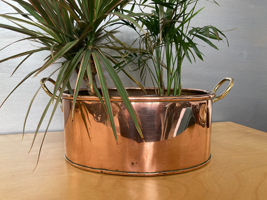 Vintage Copper Planter, Indoor Copper Plant Pot, Vintage Pot