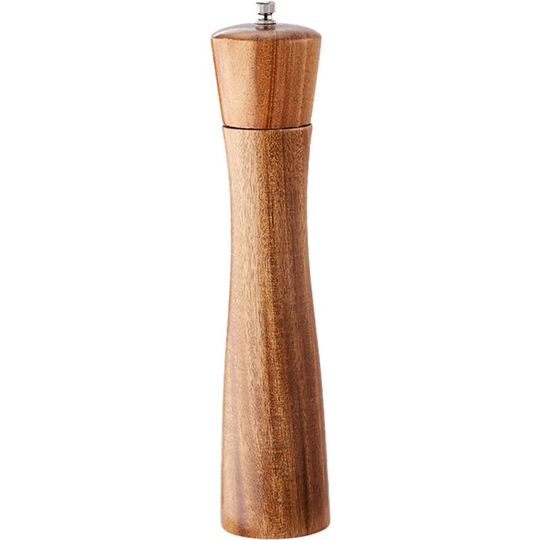 Wooden Salt and Pepper Grinder Set, Refillable Tableware Acacia Wood, Large Pepper Grinder Salt Shaker 10 inch square head bag