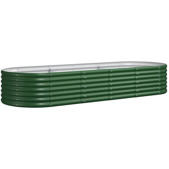Vidaxl - Garden Planter Powder-coated Steel 224x80x36 cm Green Green