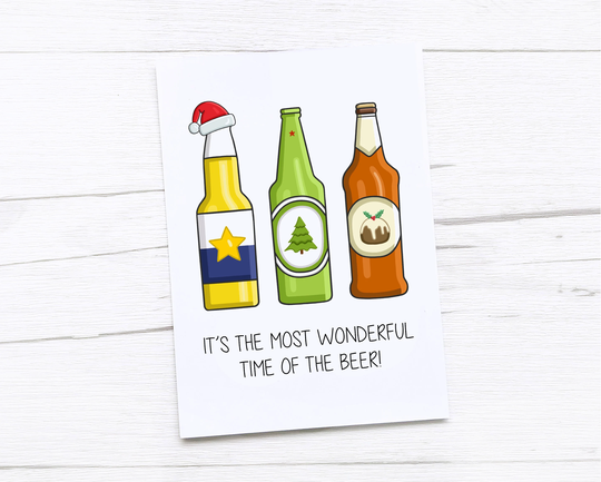Happy Christmas Card | Merry Wonderful Time Of The Year Beer