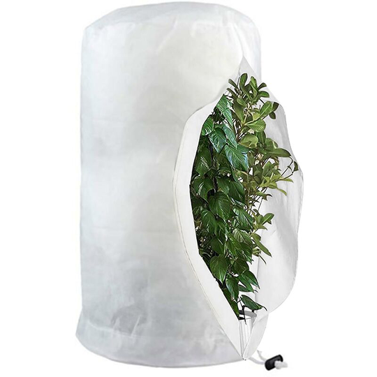 Chomel Plant Cover Winter Warm Cover Tree Shrub Plant Protecting Bag Frost Protection For Yard Garden Plants Small Tree Against Cold White 80 x 100cm