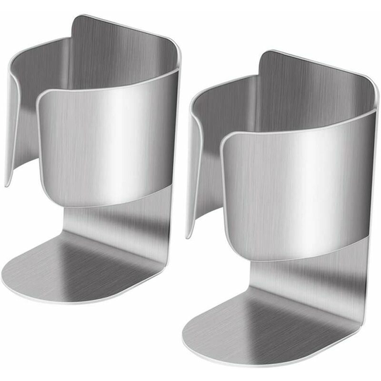 Toothbrush Holder Electric Toothbrush Holder, Multifunctional Stainless Steel Self-adhesive Wall Mounted Toothpaste Organizer 2 Accessory Holder for