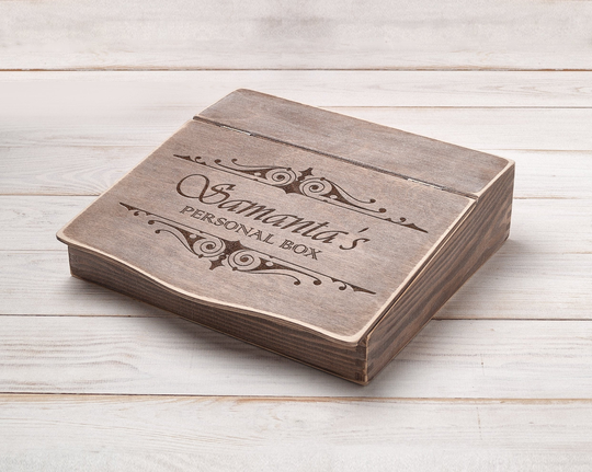 Wood Desk Organizer Christmas Gift For Boss, Office Desktop Storage Box, Organiser, Personalized Teacher Gift, Present Dad Father