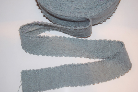 Free Shipping 10 Yards Hemmed Powder Blue Cotton Ribbon Yarn