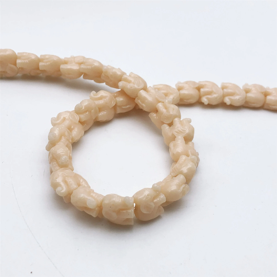 30Pcs 11x14mm Resin Coral Powder Elephant Beads , Elephant Charms, Yoga