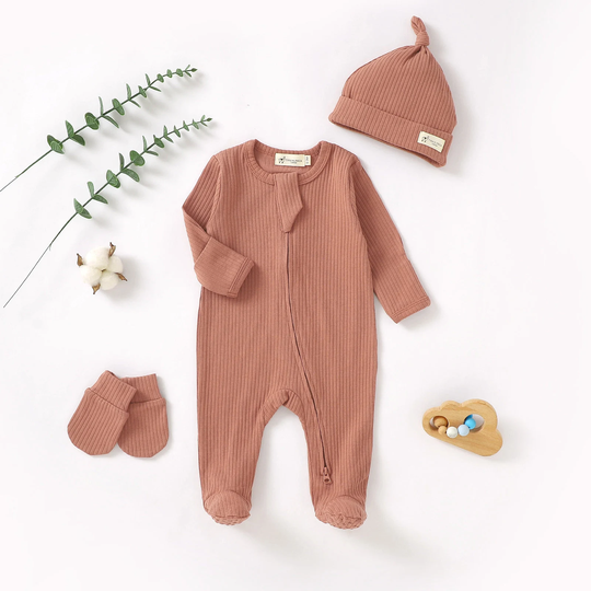 Tiny Alpaca | Organic Cotton Newborn Sleepsuit, Hat & Mitten Set 0-6 Months Gender Neutral Baby Clothes Shower Gift