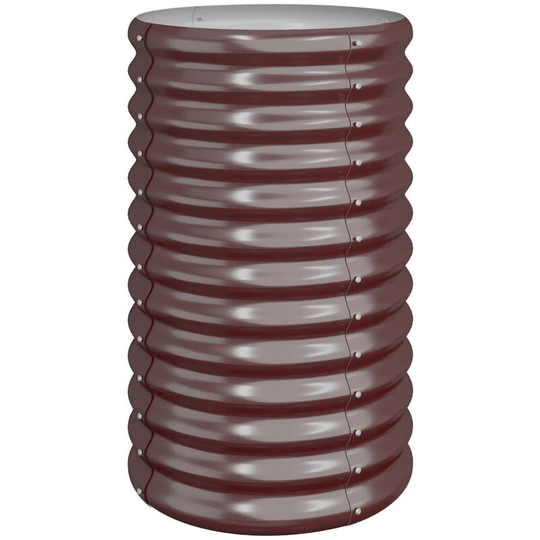Vidaxl - Garden Planter Powder-coated Steel 40x40x68 cm Brown Brown
