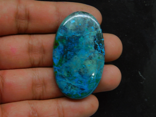 Chrysocolla Cabochon Gemstone 100 % Natural Loose Stone Wirewrapping Jewelry Making 81 Ct 46 X 27 Mm # 8240