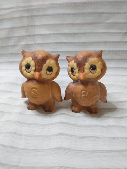 Vintage Owl Salt & Pepper Shakers | Shaker Owls Fall Decor Thanksgiving Halloween
