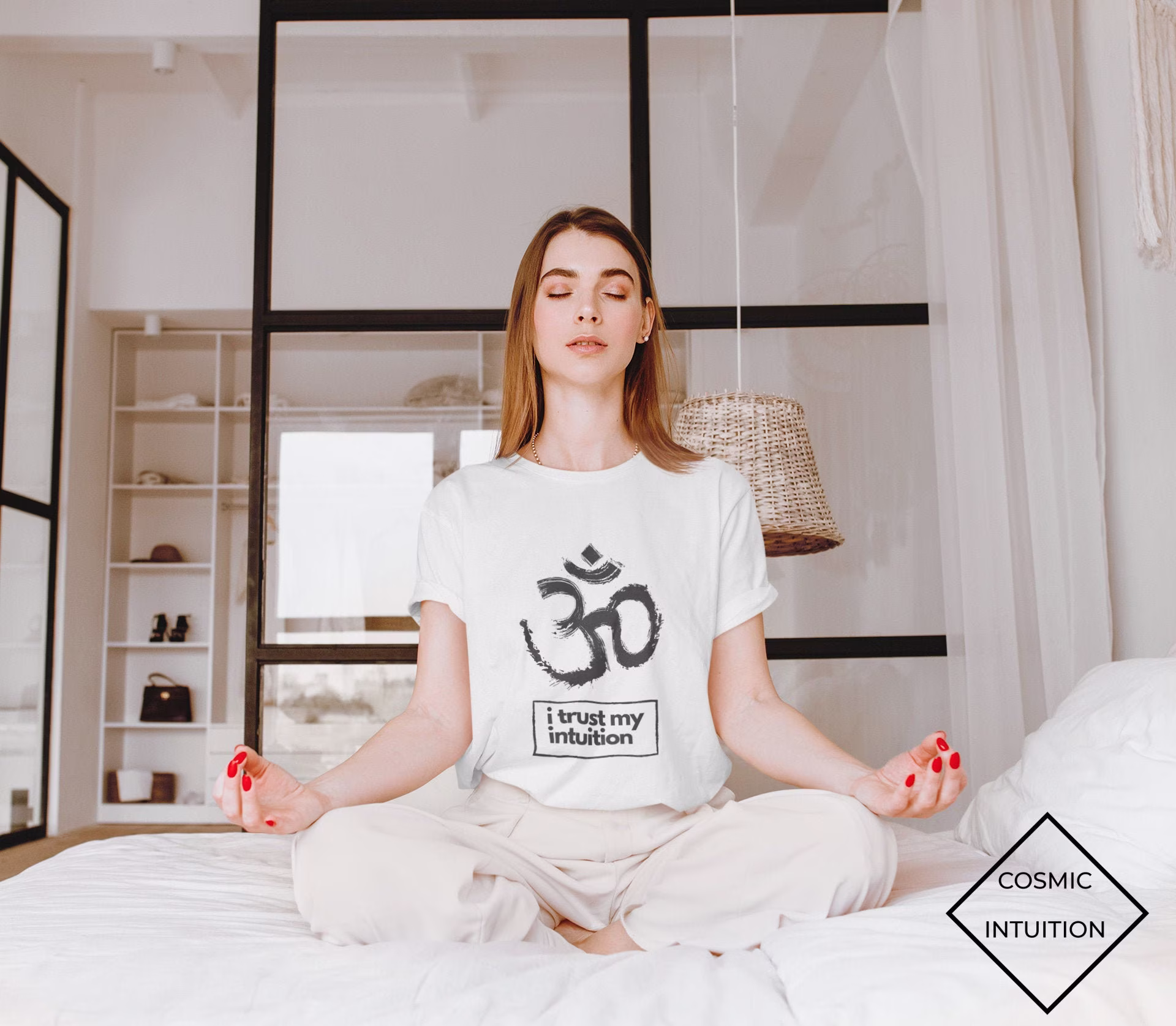 Intuition T-Shirt | Organic Cotton T-Shirt Buddhist Mindful Yoga Top Meditation Women's