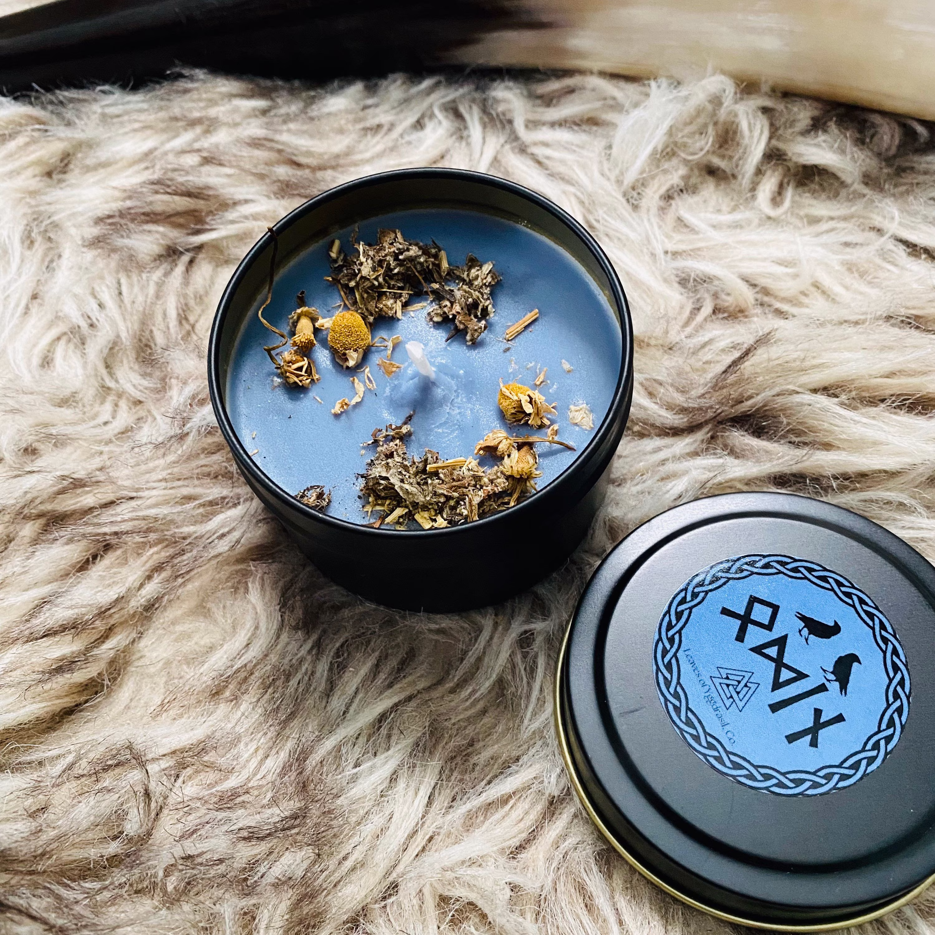 Odin Deity Soy Wax Herb Candle - Norse Pagan, Heathen, Witchcraft, Altar, Ritual Candle, Offering, Spell, Devotional