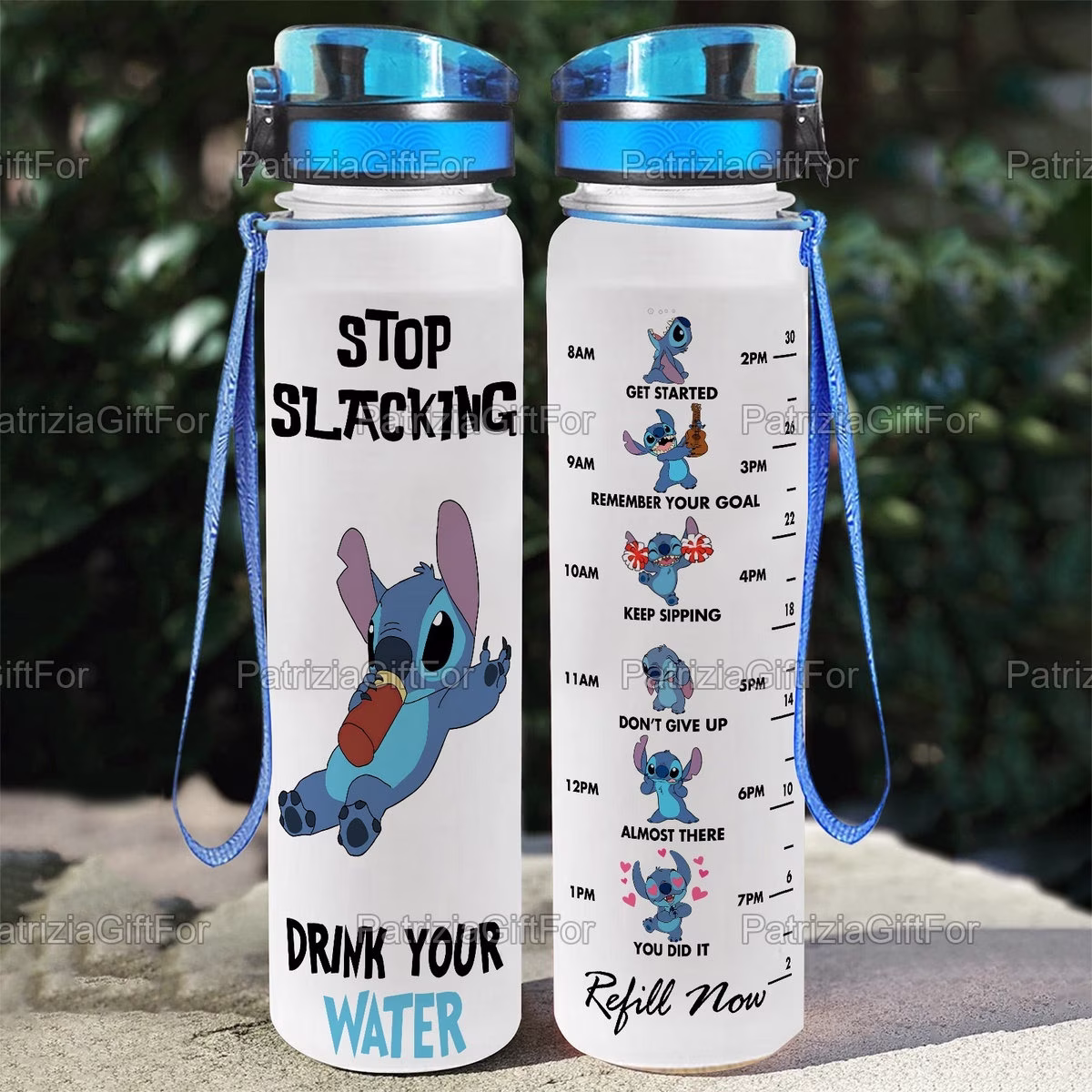 stitch Water Tracker Bottle, Cute 32Oz Lover Gifts For Him, Christmas