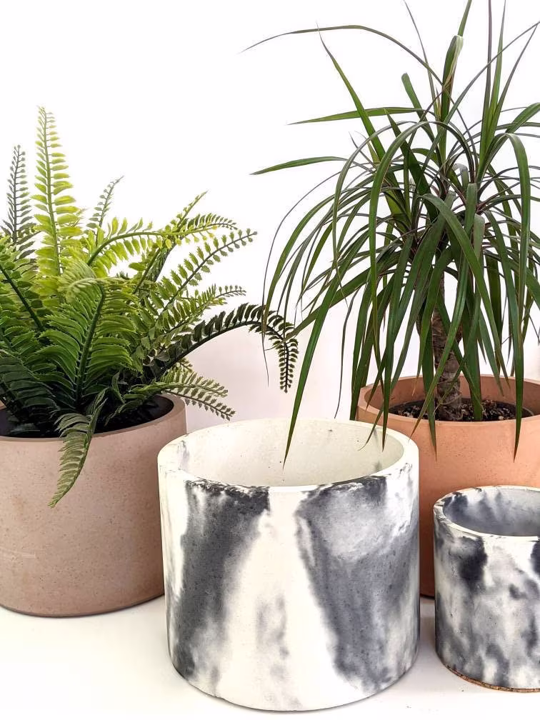 Big Concrete Planter Pot | 23 Rainbow Colours Xl Pastel Plant Marble Planter Large Round Cactus Succulent Monstera