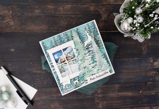 Christmas Card; Greeting Gift Seasonal Winter Holiday Handmade Paper Card For Special Occasions; Congratulations