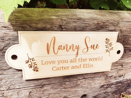 Personalised Outdoor Garden Planter Plaque - Any Name & Message