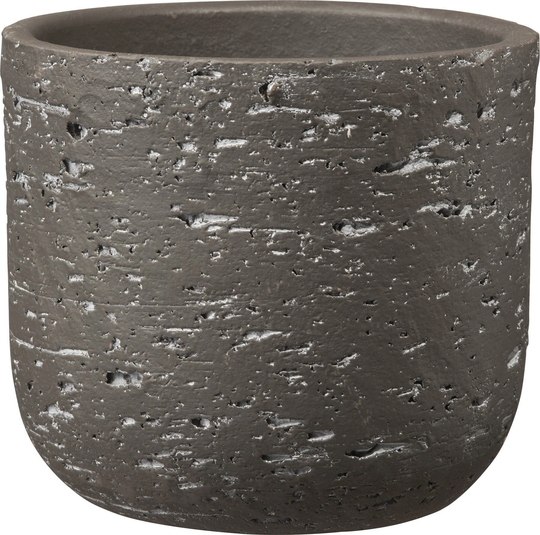 Portland Ceramic Pot Wiped Dark Brown | W18 X H16cm - Fast & Free UK Delivery
