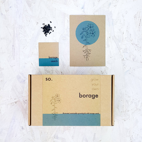 Grow Your Own Borage Illustrated Seed Kit