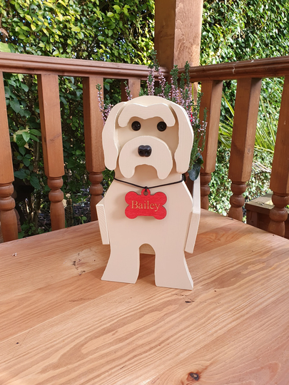 Labradoodle Pet Planter, Dog Birthday Gift