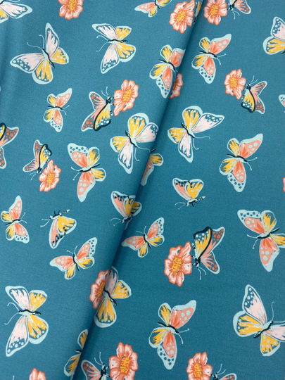 Aflutter Poplin/Vintage 74/Jennifer Moore/Monaluna/100% Organic Cotton/By The Half Yard Or
