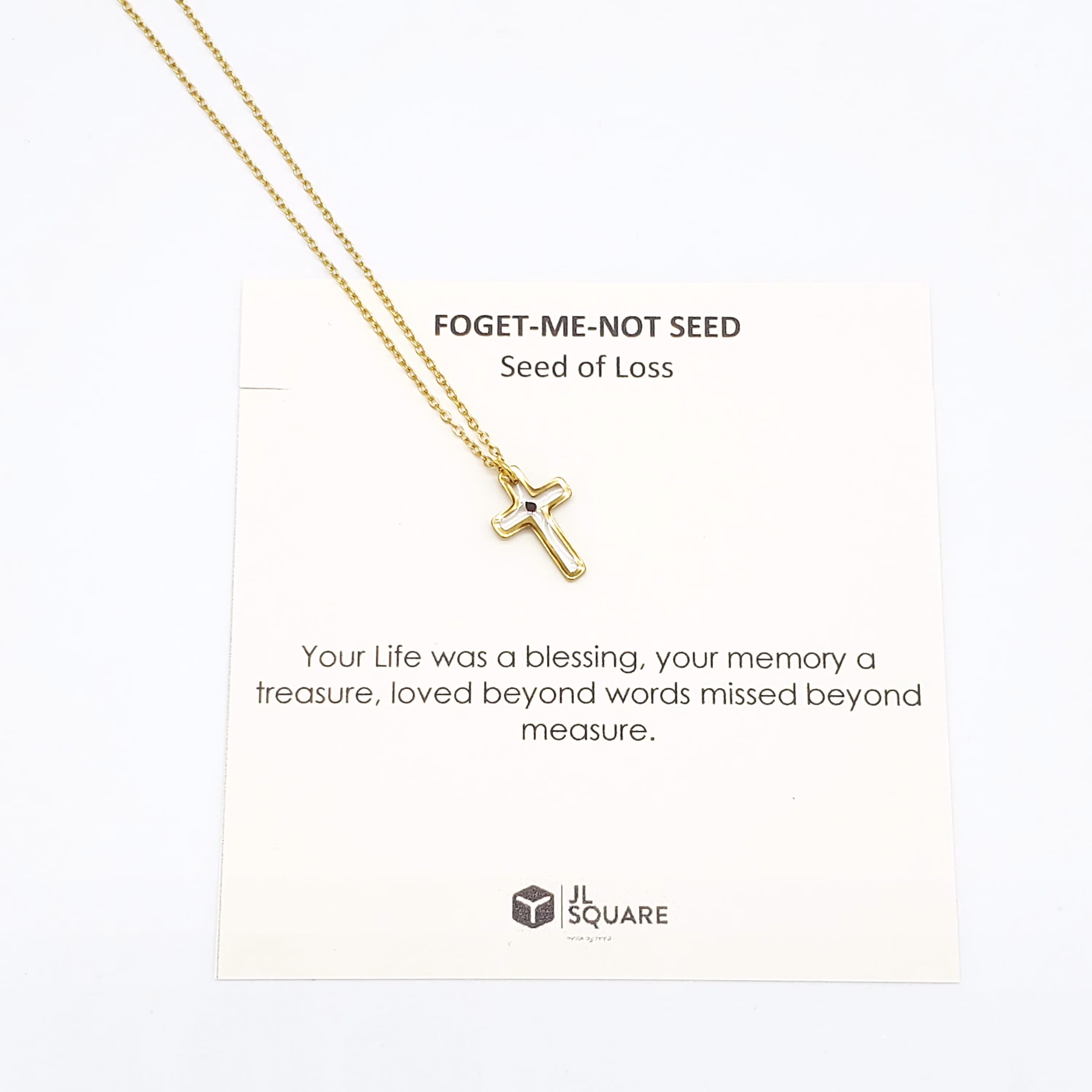 Forget Me Not Seed Necklace, Miscarriage Gift, Grief Gift For Her, Loss, Pregnancy Baby Necklace
