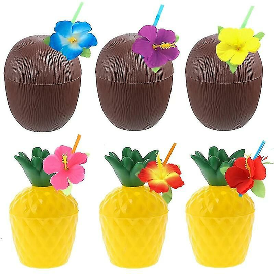 12pcs hawaiian party coconut pineapple s tropical decoration