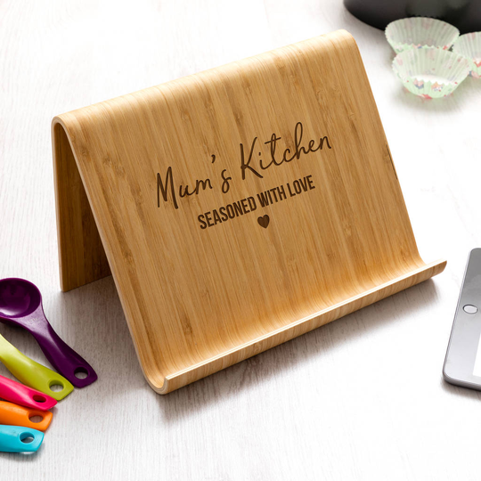 Personalised Seasoned With Love Recipe Book Stand