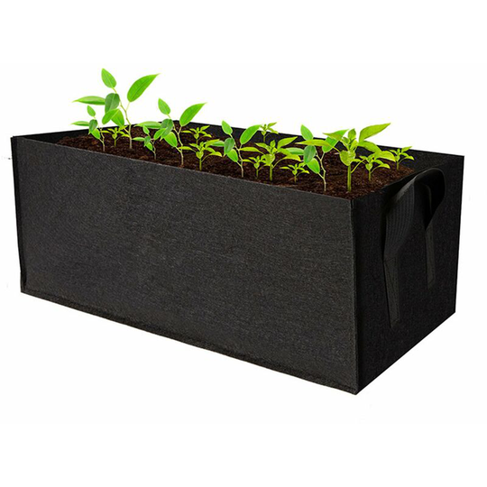 Rectangle Garden Grow Bags Planter Box Planting Beds Grow Pots with Handles Breathable Felt Planter Bags for Carrots Onions Herbs Flowers Vegetables
