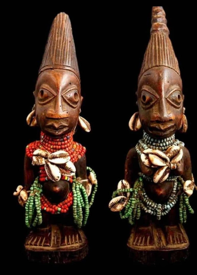 Authentic Traditional Yoruba Ere Ibeji Statue Set