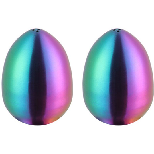 Fvbjd - Stainless steel egg seasoning jar kitchen salt and pepper shaker with three holes Magic color