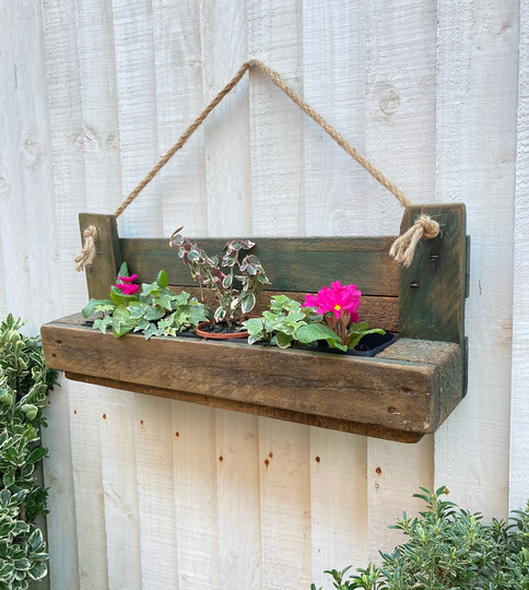 Handmade Rustic Hanging Garden Planter,