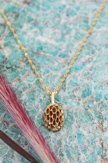 Ready To Ship, Gold Cypress Seed Pod Pendant Necklace, Inspired By Nature, Pod, Nature Lover Jewelry