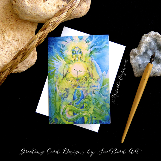 Earth Goddess Greeting Card