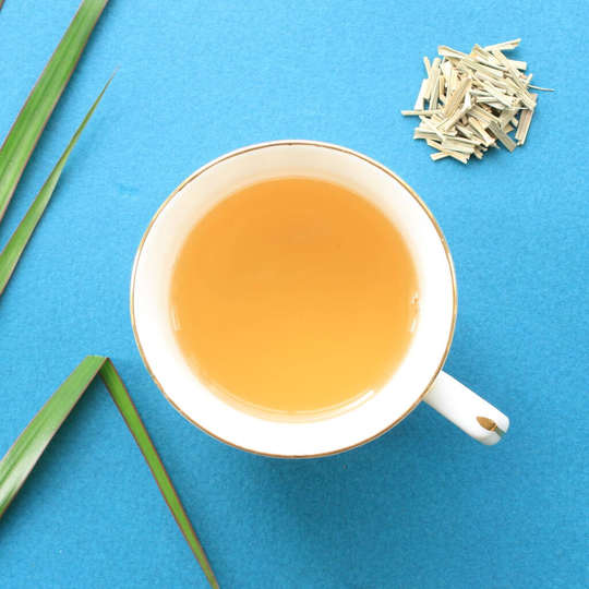 China Lemongrass Green Tea In Refillable Glass Jar