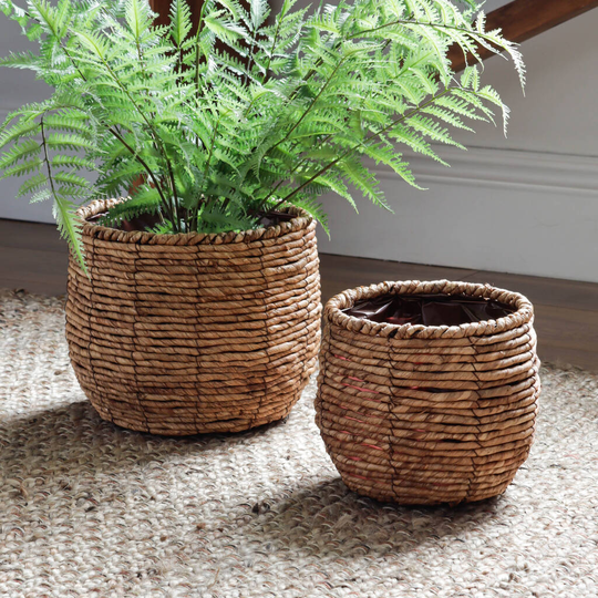 Natural Woven Basket Planter