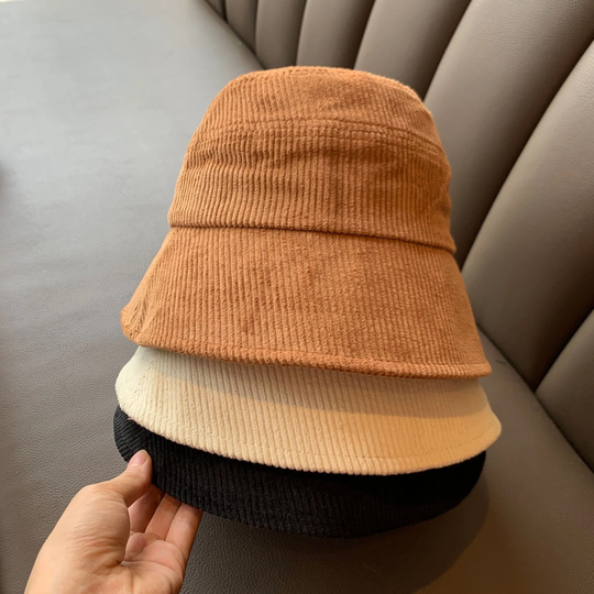 1Pcs Four Season 56-58cm Adjustable Corduroy Autum Winter Bucket Hat Summer . Cotton Caps , Fashion Cap H2021384