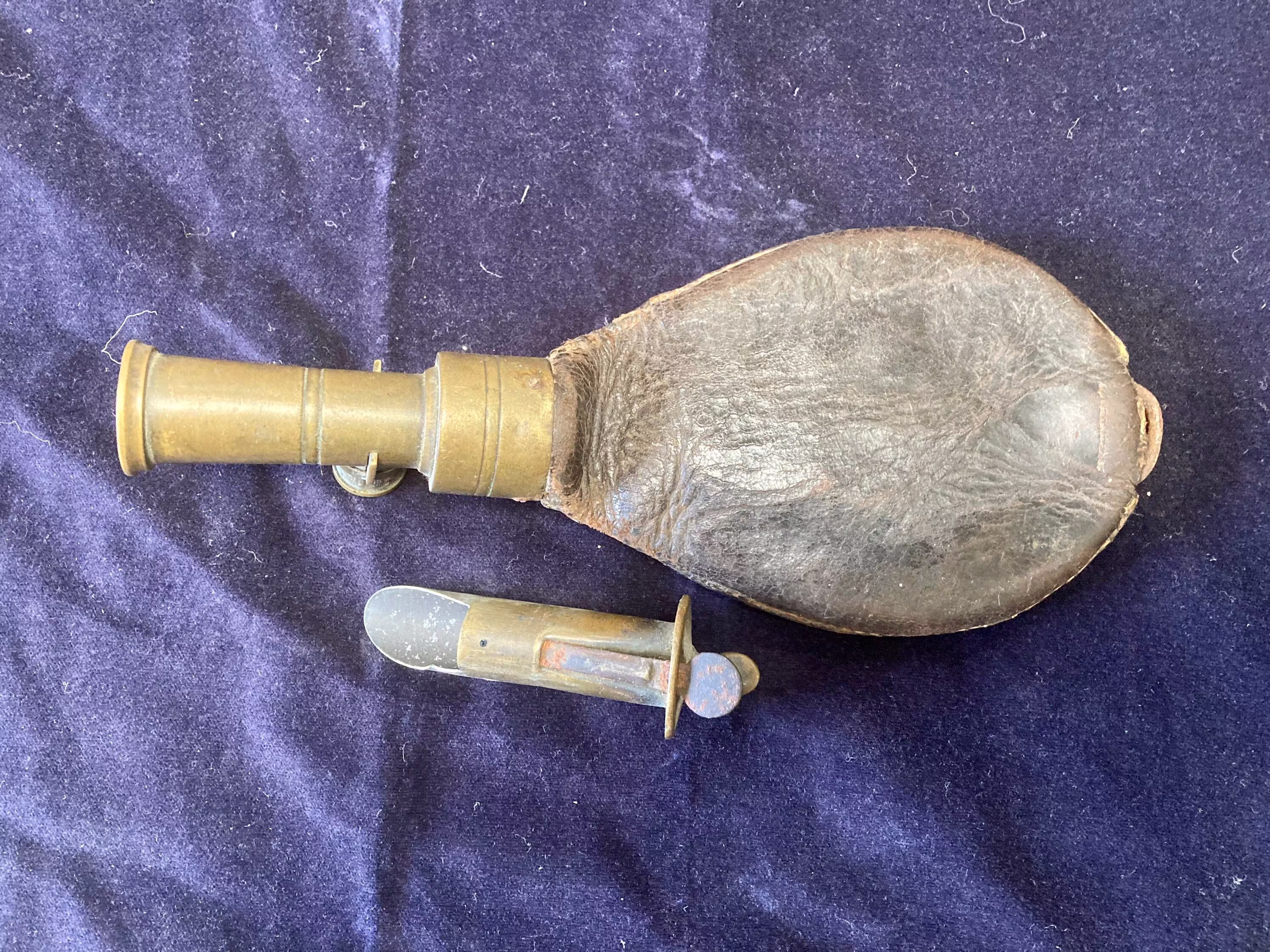 19Th Century Shot/ Powder Flask By Sykes