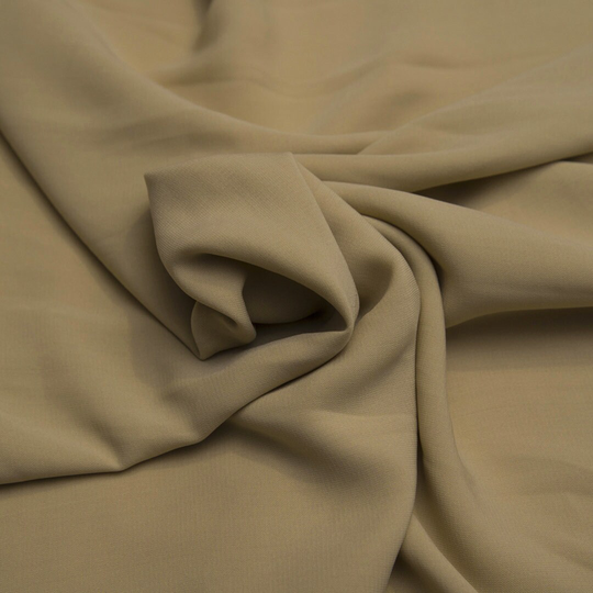 Beige Crepe Fabric Valenteeno Powder Touch Soft Feel 58