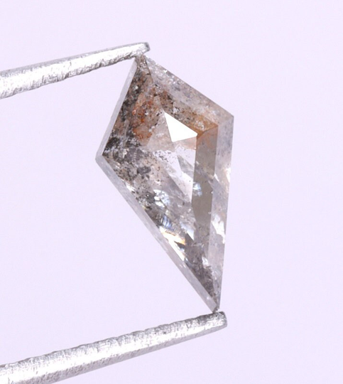 0.50 Ct 7.7 X 4.1 Mm Natural Loose Salt & Pepper Black White Color Antique Kite Shape Diamond D549