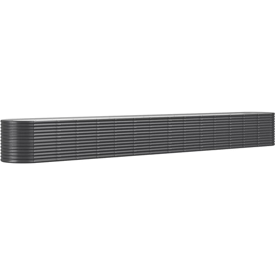 Garden Planter Powder-coated Steel 620x80x68 cm Anthracite vidaXL - Anthracite