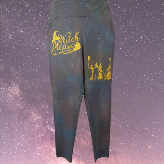Cotton Leggings, Grey Yoga Pants, Witches Clothing, Gothic Leggings, Hippie Pagan Women Organic Funky Clothing