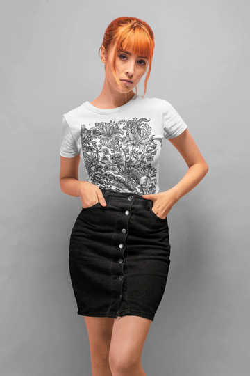 Textile Design #5 | 1719 - Unisex Organic T-Shirt, Vintage Style Art T-Shirt