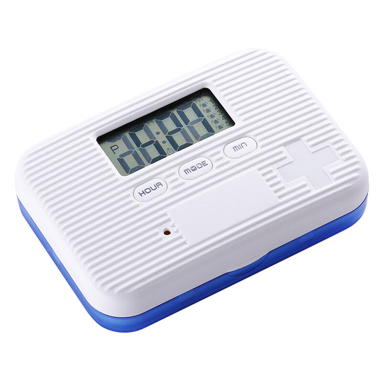 Mini Smart Timed Reminder Small Pill Box for the Elderly blue - Muff